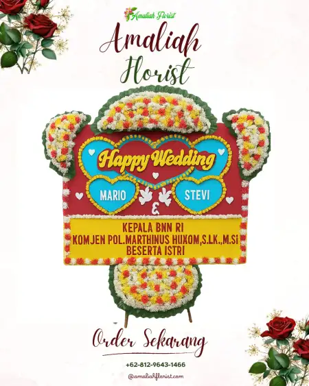 Papan Bunga Pernikahan Watugolong